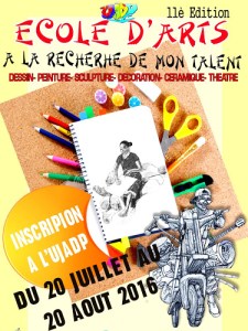 AFFICHE ECOLE D'ARTS UJADP